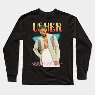 Usher Retro Aesthetic Fan Art Long Sleeve T-Shirt